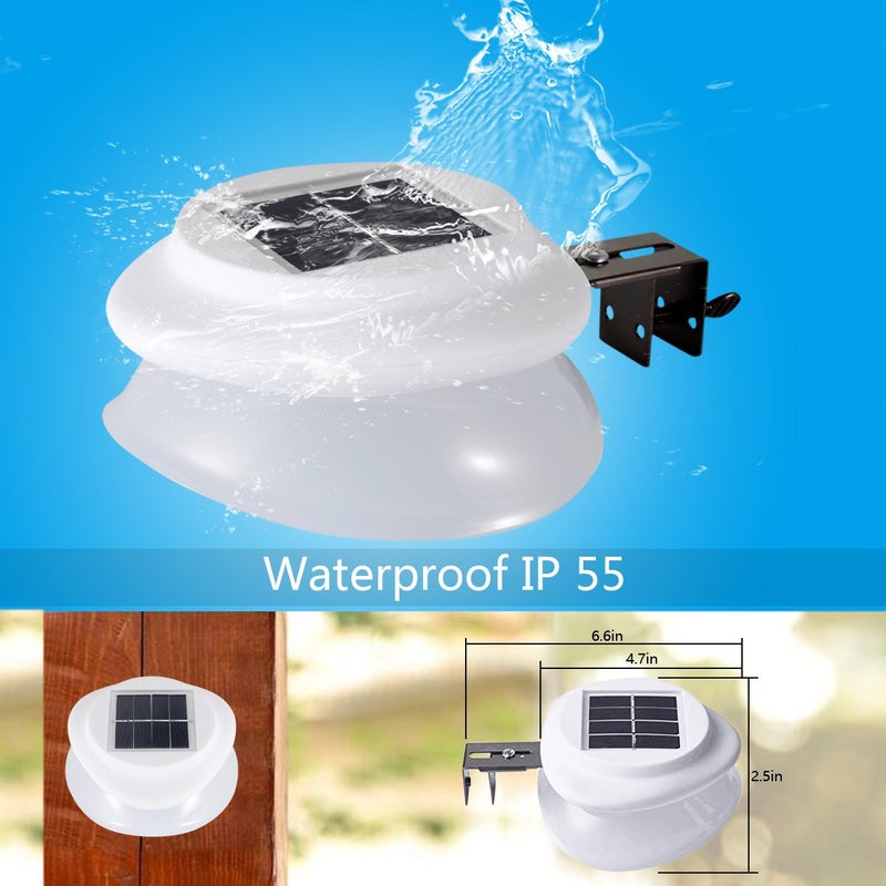 MOLEBIT Solar Gutter Lights Outdoor, 9 LED, Super Bright, Waterproof, Wireless Security for Garden, Wall, Yard, Deck - Image 5
